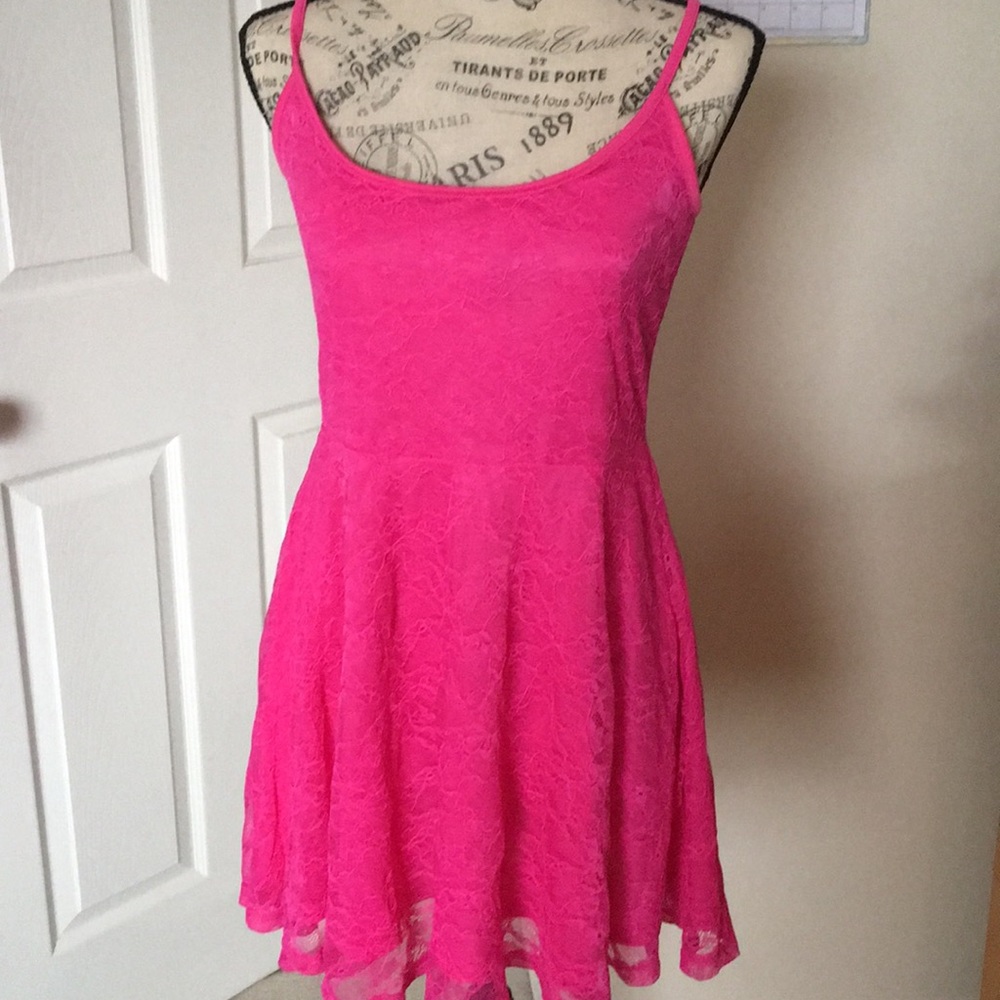 Hot pink lace dress from Divided - US 12